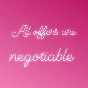 All offers are negotiable